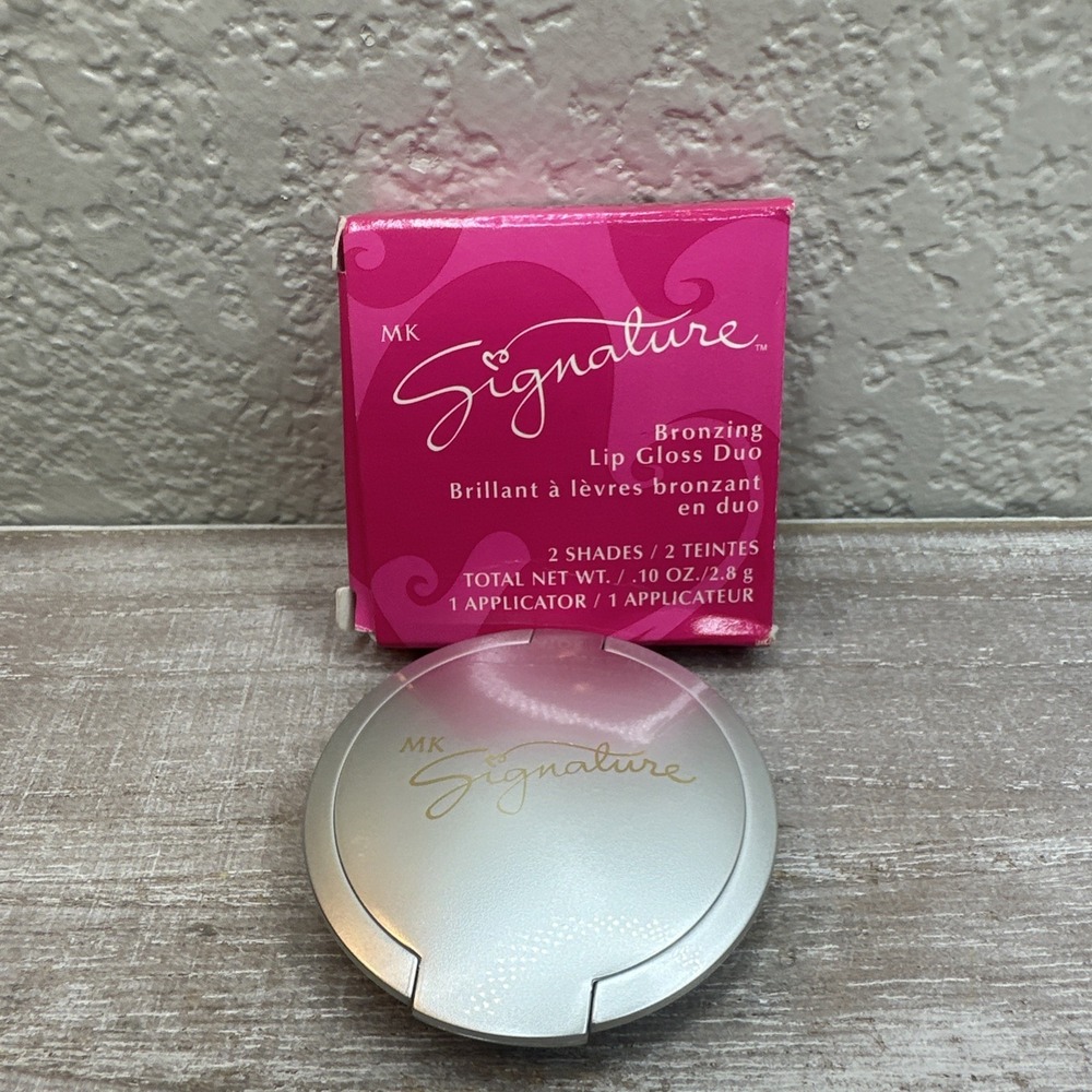 $9 🌙 MARY KAY SIGNATURE BRONZING LIP GLOSS DUO FLARE COPPER NEW